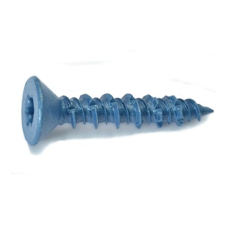 TORQUEMASTER Masonry Screw, 5/16" Dia., Flat, 1 3/4 in L, Steel Blue Ruspert, 50 PK 51782